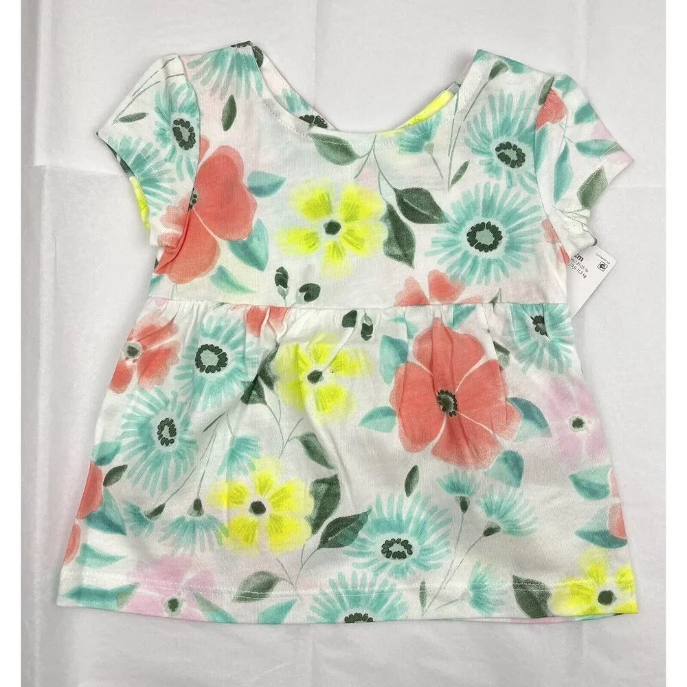 Carter's Baby Girl Shorts & Top 4-pc Set Size 12 Month - Picture 2 of 13